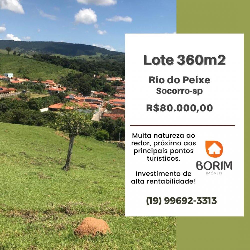 Lote - Venda - Rio do Peixe - Socorro - SP